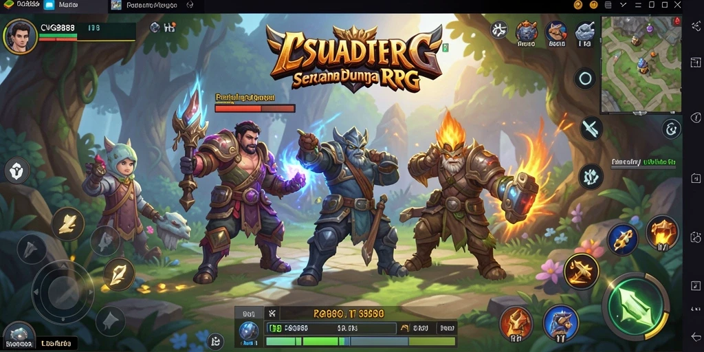 Tangkapan layar gameplay CVG8888 dengan aksi pertarungan RPG yang mendebarkan.