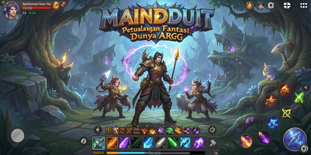 Tampilan gameplay ARPG yang seru dan penuh aksi di MAINDUIT.