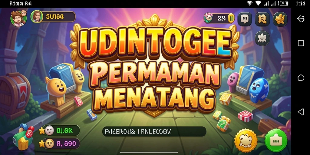 Screenshot gameplay UDINTOGEL dengan teka-teki menarik.