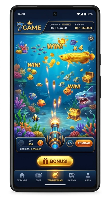 Screenshot katalog aplikasi yang diperbarui di 7game.